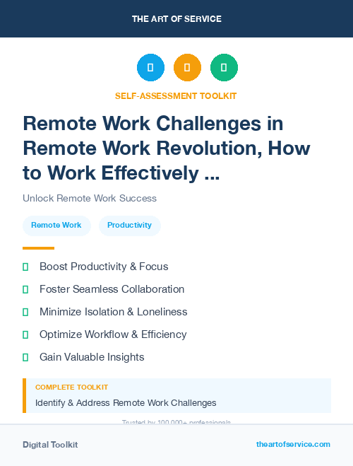 Remote Work Challenges in Remote Work Revolution, How to Work Effectively and Collaboratively from Anywhere Dataset