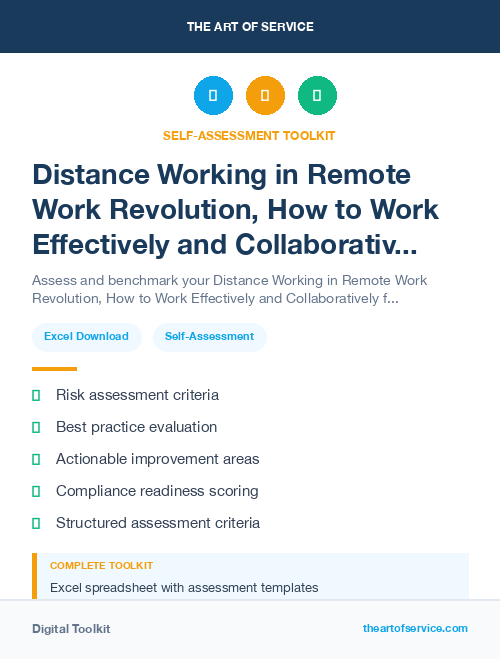 Distance Working in Remote Work Revolution, How to Work Effectively and Collaboratively from Anywhere Dataset