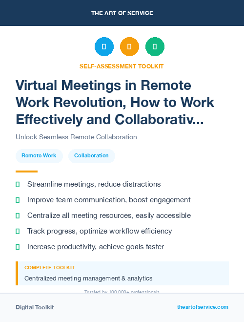 Virtual Meetings in Remote Work Revolution, How to Work Effectively and Collaboratively from Anywhere Dataset