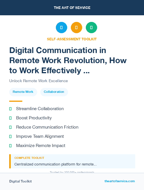 Digital Communication in Remote Work Revolution, How to Work Effectively and Collaboratively from Anywhere Dataset