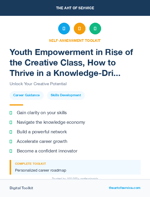 Youth Empowerment in Rise of the Creative Class, How to Thrive in a Knowledge-Driven Economy Dataset