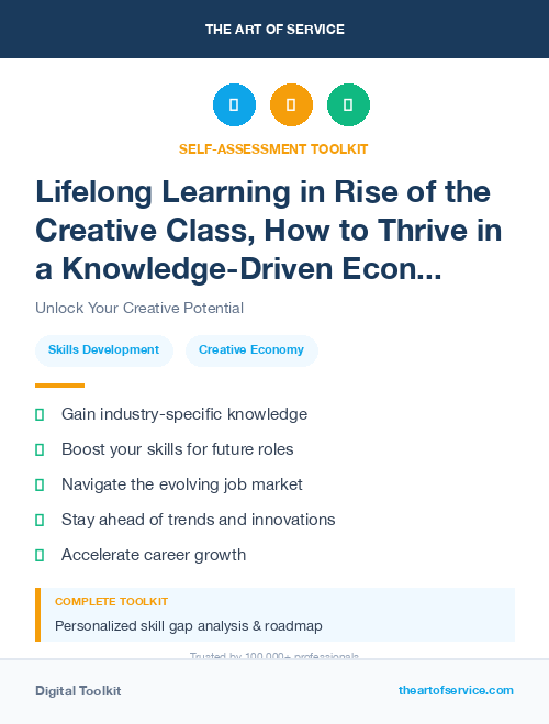 Lifelong Learning in Rise of the Creative Class, How to Thrive in a Knowledge-Driven Economy Dataset