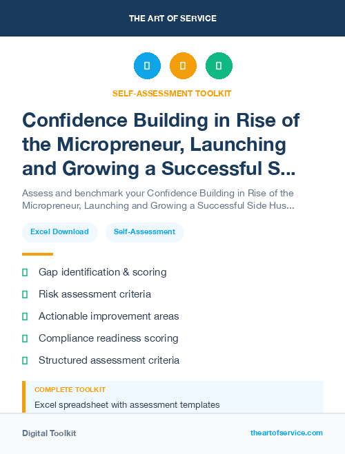 Confidence Building in Rise of the Micropreneur, Launching and Growing a Successful Side Hustle Dataset