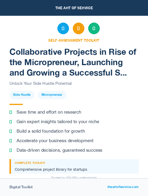 Collaborative Projects in Rise of the Micropreneur, Launching and Growing a Successful Side Hustle Dataset