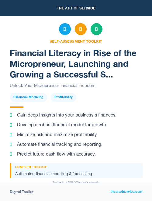 Financial Literacy in Rise of the Micropreneur, Launching and Growing a Successful Side Hustle Dataset