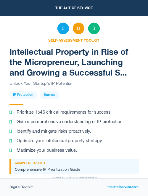 Intellectual Property in Rise of the Micropreneur, Launching and Growing a Successful Side Hustle Dataset