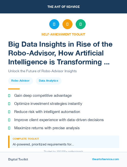 Big Data Insights in Rise of the Robo-Advisor, How Artificial Intelligence is Transforming the Financial Industry Dataset