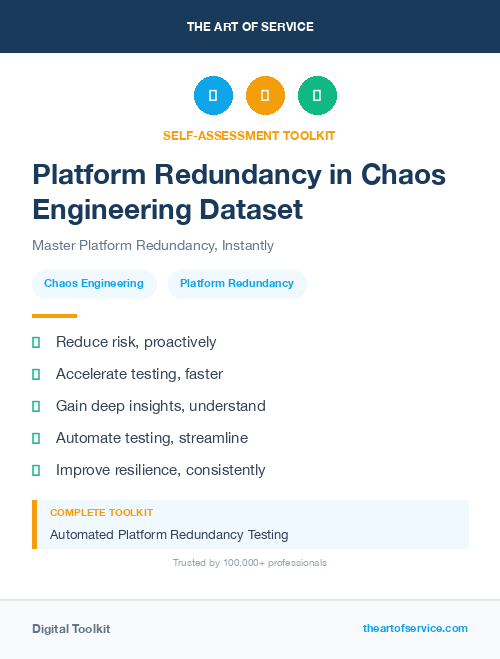 Platform Redundancy in Chaos Engineering Dataset