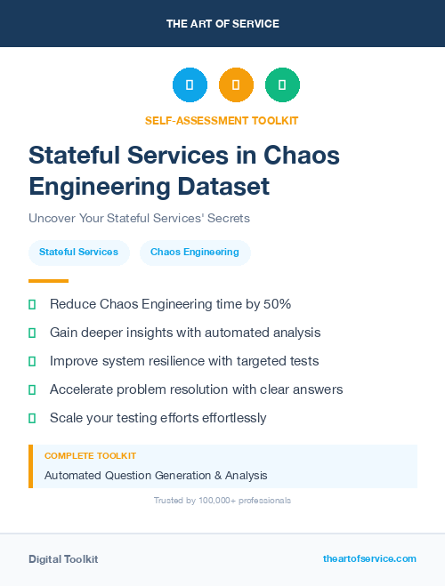 Stateful Services in Chaos Engineering Dataset