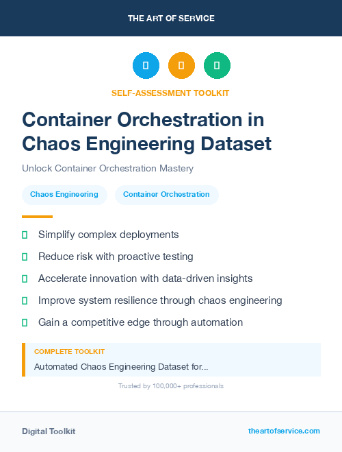 Container Orchestration in Chaos Engineering Dataset