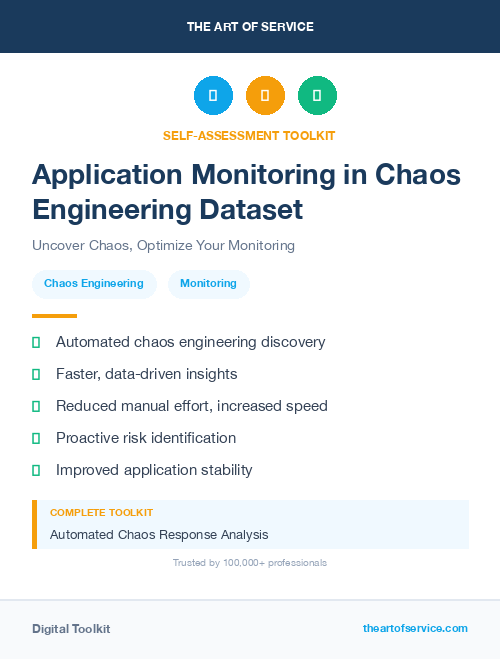 Application Monitoring in Chaos Engineering Dataset