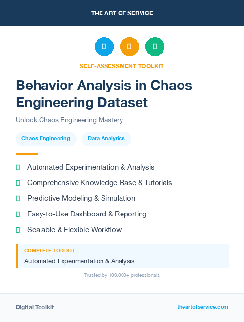 Behavior Analysis in Chaos Engineering Dataset