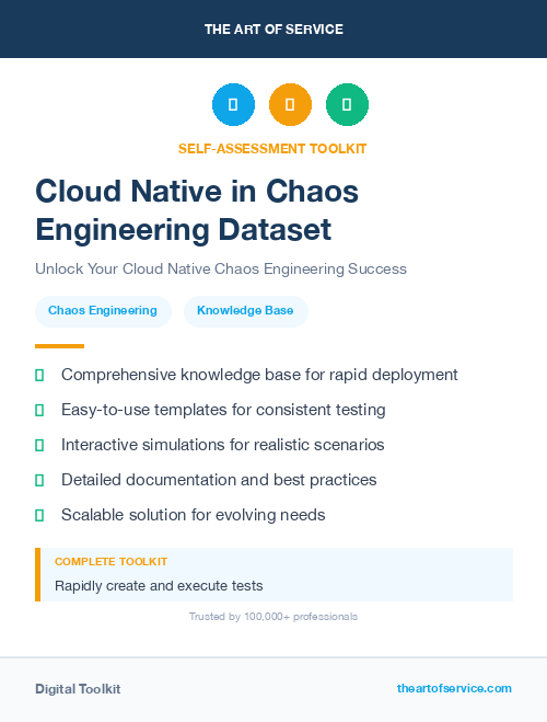 Cloud Native in Chaos Engineering Dataset