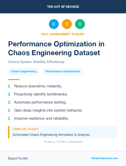 Performance Optimization in Chaos Engineering Dataset