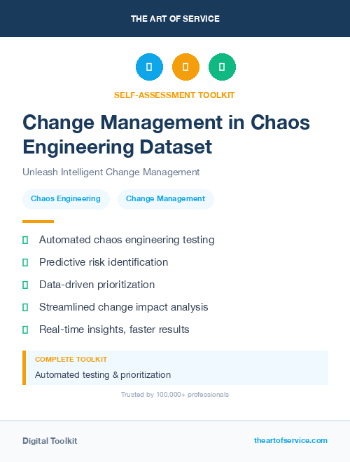 Change Management in Chaos Engineering Dataset