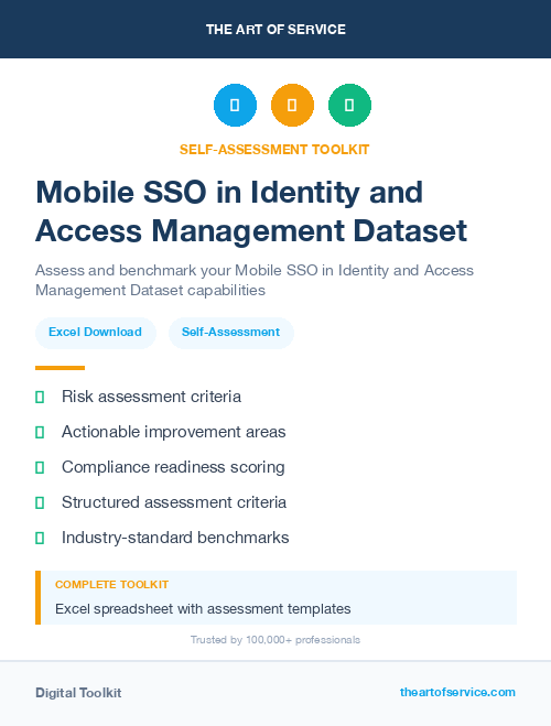 Mobile SSO in Identity and Access Management Dataset
