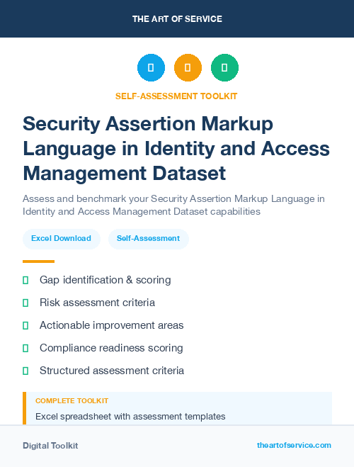 Security Assertion Markup Language in Identity and Access Management Dataset