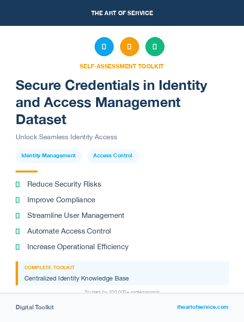 Secure Credentials in Identity and Access Management Dataset