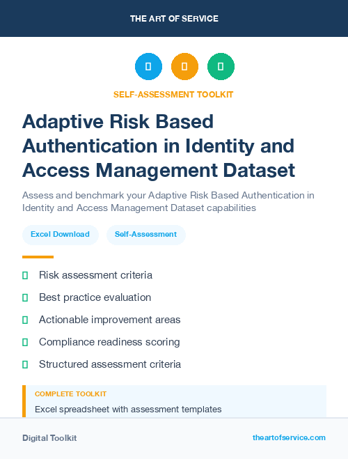 Adaptive Risk Based Authentication in Identity and Access Management Dataset