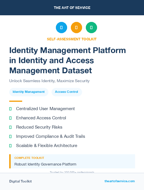 Identity Management Platform in Identity and Access Management Dataset