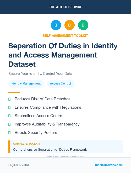 Separation Of Duties in Identity and Access Management Dataset