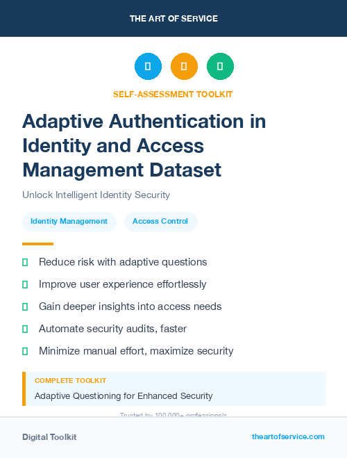 Adaptive Authentication in Identity and Access Management Dataset