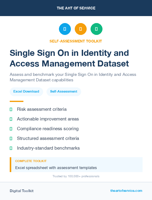 Single Sign On in Identity and Access Management Dataset