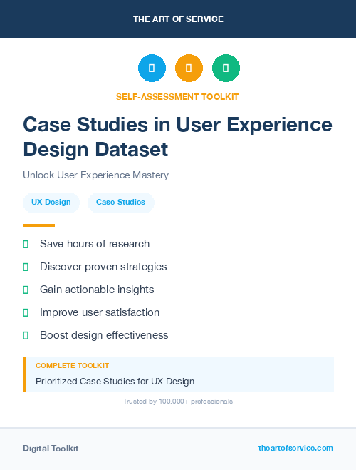 Case Studies in User Experience Design Dataset