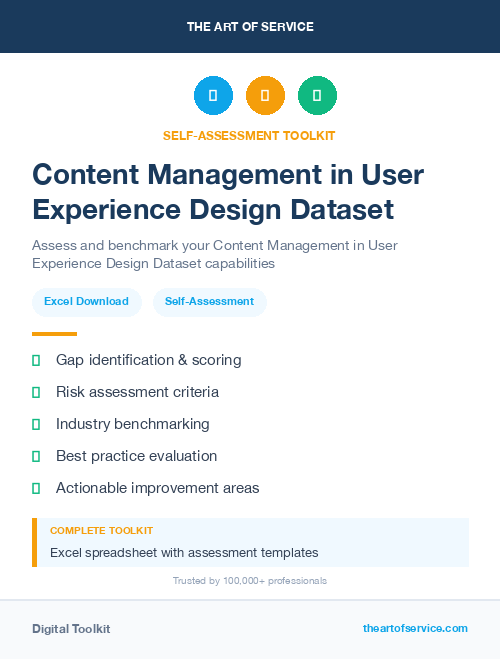 Content Management in User Experience Design Dataset