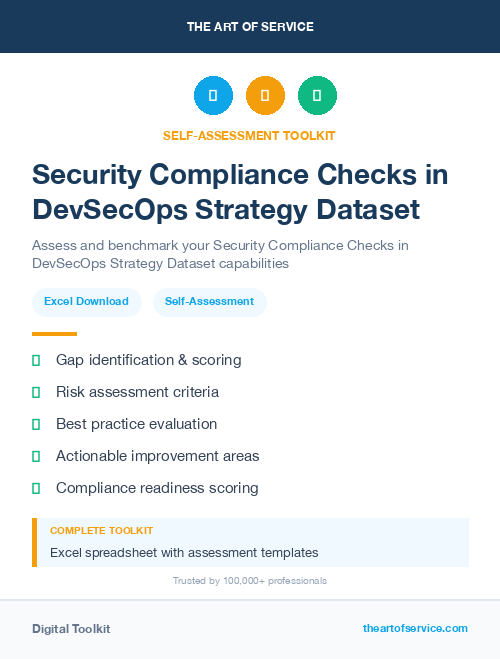 Security Compliance Checks in DevSecOps Strategy Dataset