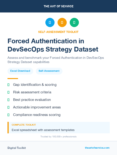 Forced Authentication in DevSecOps Strategy Dataset