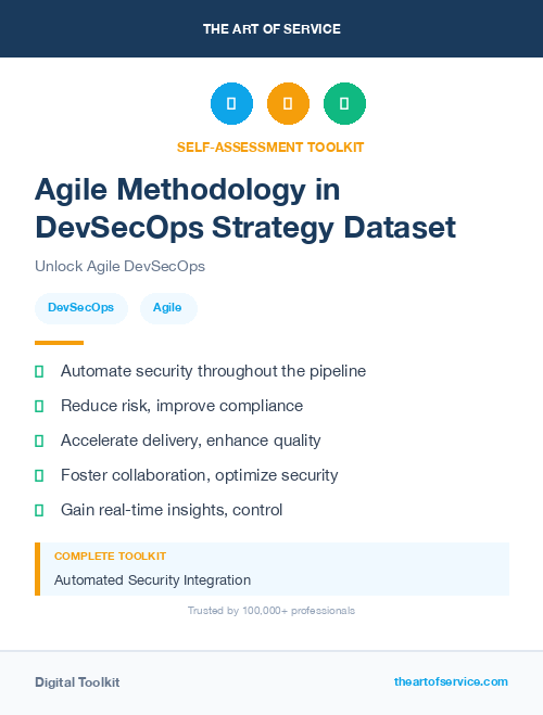 Agile Methodology in DevSecOps Strategy Dataset
