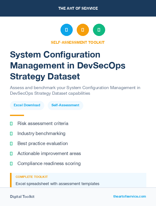 System Configuration Management in DevSecOps Strategy Dataset