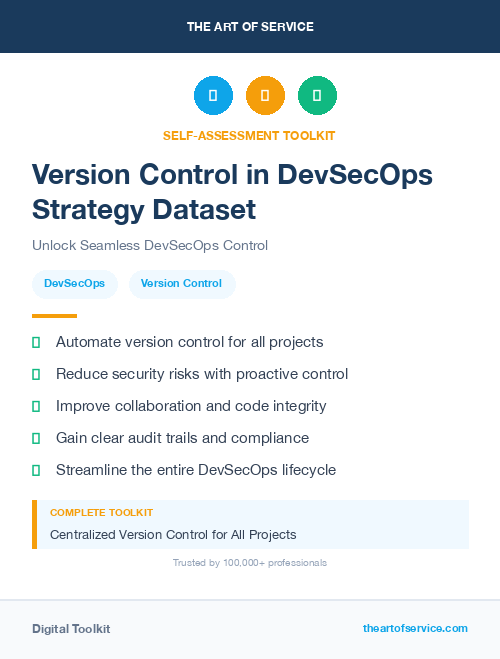 Version Control in DevSecOps Strategy Dataset