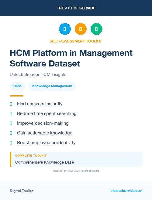 HCM Platform in Management Software Dataset