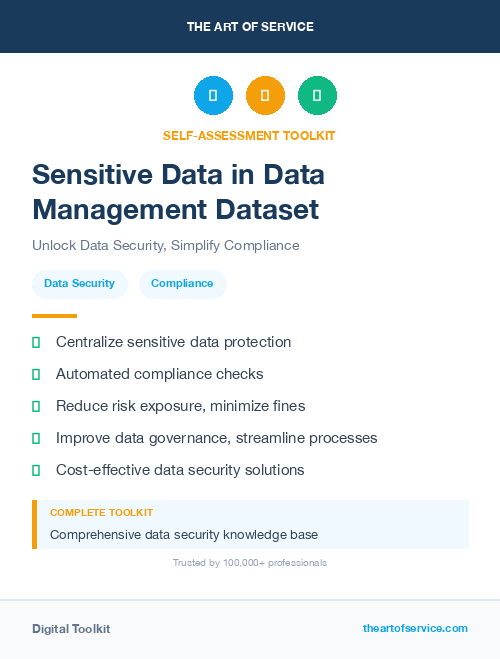 Sensitive Data in Data Management Dataset