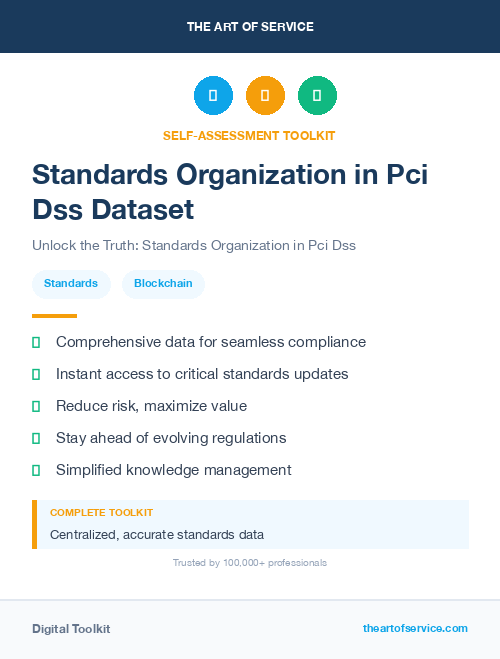 Standards Organization in Pci Dss Dataset