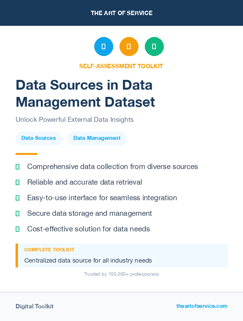 Data Sources in Data Management Dataset