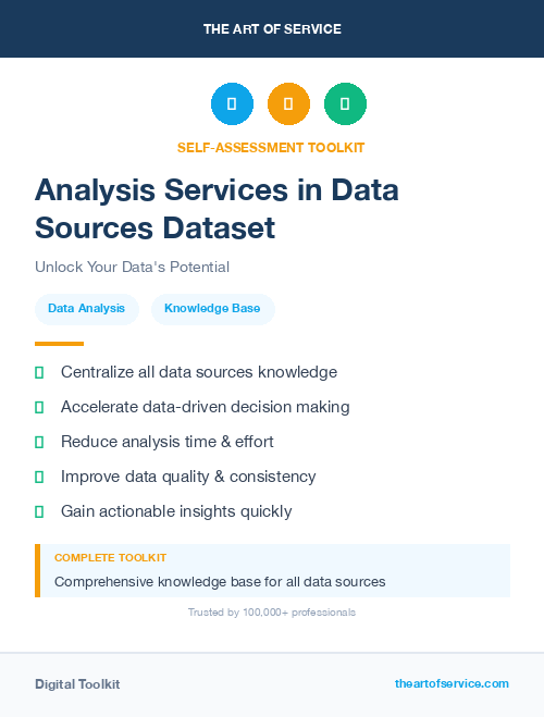 Analysis Services in Data Sources Dataset