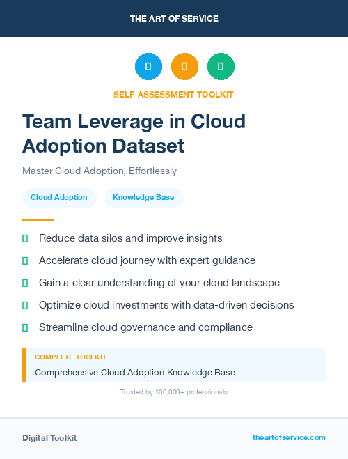 Team Leverage in Cloud Adoption Dataset