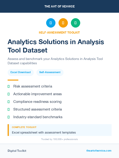 Analytics Solutions in Analysis Tool Dataset