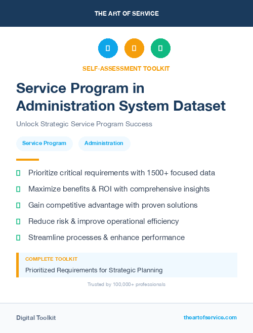 Service Program in Administration System Dataset