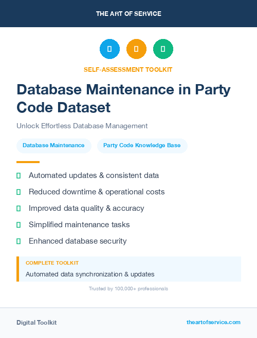 Database Maintenance in Party Code Dataset
