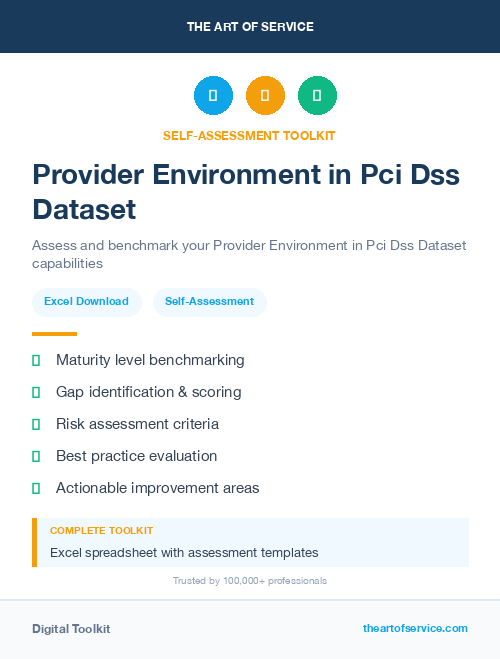 Provider Environment in Pci Dss Dataset