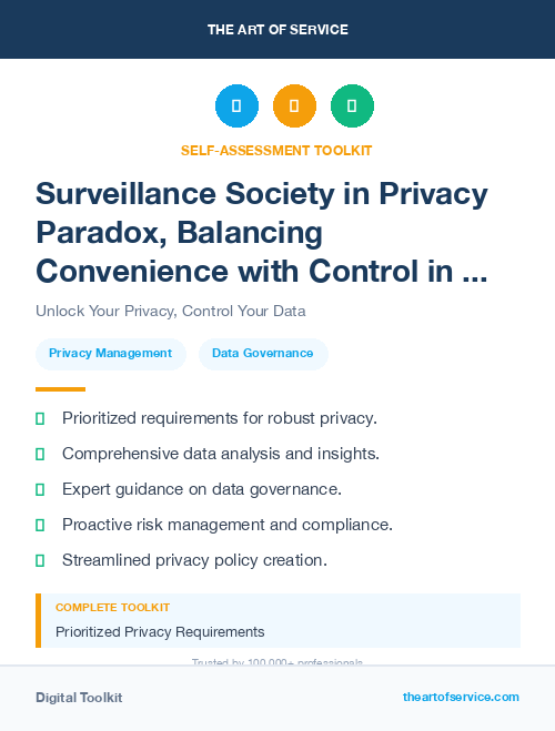 Surveillance Society in Privacy Paradox, Balancing Convenience with Control in the Data-Driven Age Dataset