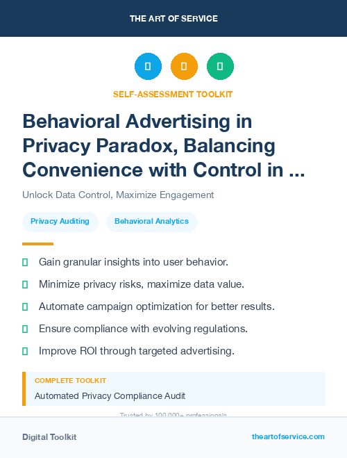 Behavioral Advertising in Privacy Paradox, Balancing Convenience with Control in the Data-Driven Age Dataset