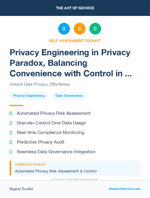 Privacy Engineering in Privacy Paradox, Balancing Convenience with Control in the Data-Driven Age Dataset