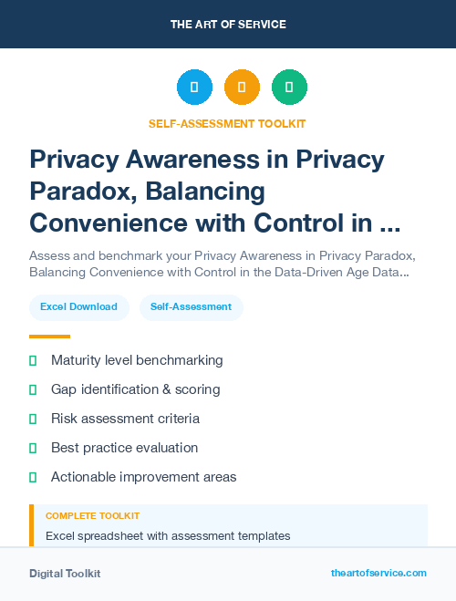 Privacy Awareness in Privacy Paradox, Balancing Convenience with Control in the Data-Driven Age Dataset
