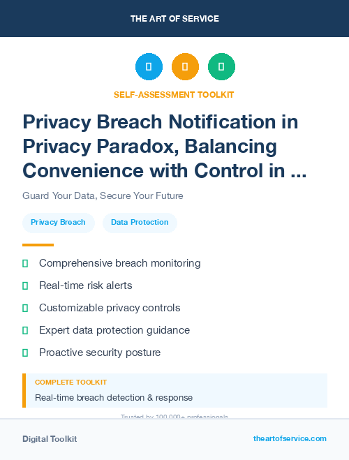 Privacy Breach Notification in Privacy Paradox, Balancing Convenience with Control in the Data-Driven Age Dataset