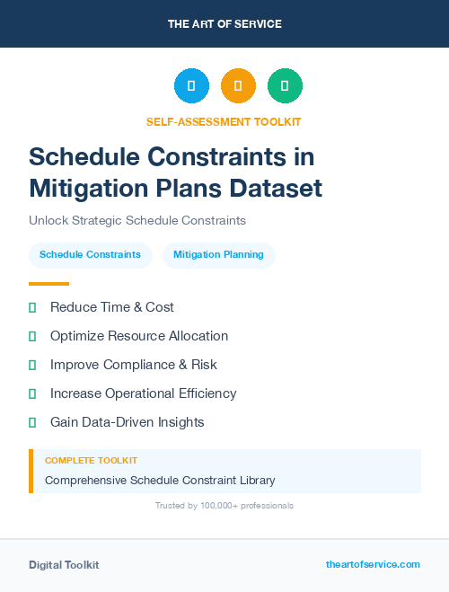 Schedule Constraints in Mitigation Plans Dataset